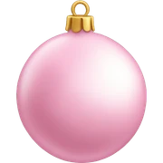 pastel pink Christmas ball sticker