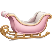 light pink sleigh sticker