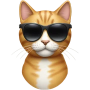 Cat with sunglasses sticker
