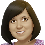 smiling girl with short black hair sticker