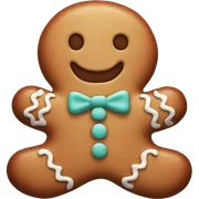 Pastel gingerbread man sticker