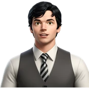 dapper boy with black hair sticker