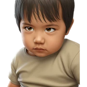 realistic portrait of boy sticker