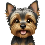 Yorkshire terrier puppy sticker