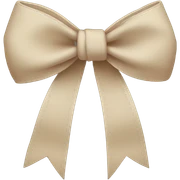 Beige bow sticker