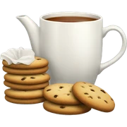 tea with cookies sticker