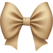 beige bow sticker