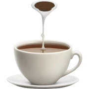 a clock being dipped into a cup of tea  sticker