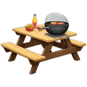Grill and picnic table sticker
