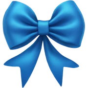 Blue bow sticker