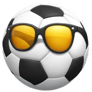 Soccer ball with sun glasses  sticker