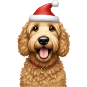 Christmas golden doodle  sticker