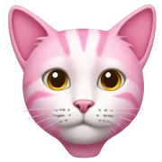 Pink cat sticker