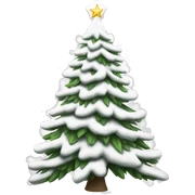 white Christmas tree sticker