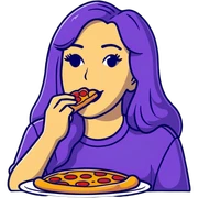 Cher eating pizza sticker
