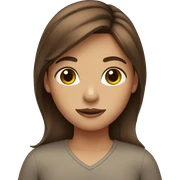Brown hair girl sticker