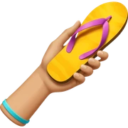 Una mano con una chancla sticker
