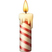 christmas candle sticker