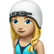 girl swimmer sticker