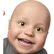 bald boy with open mouth sticker
