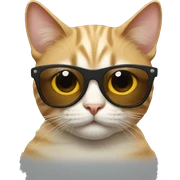 Cat with sunglasses sticker