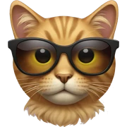 Cat with sunglasses sticker