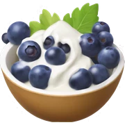 yoghurt bowl with grapes and blueberries sticker