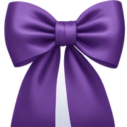 Purple bow sticker