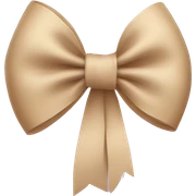 Beige bow  sticker