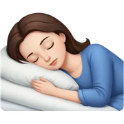 Girl with brunette hair sleeping  sticker