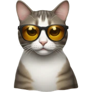 Cat with sunglasses sticker