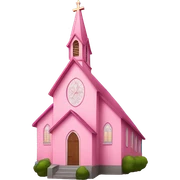 pink church sticker