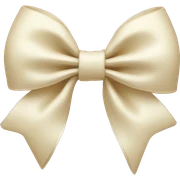 cream bow sticker
