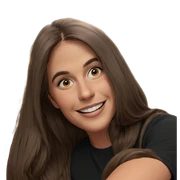 smiling girl with brown hair sticker