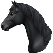 Black horse sticker
