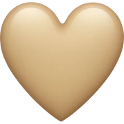 Beige heart  sticker