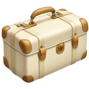 Cream colored suitcase sticker