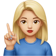 girl sticking up her middle finger  sticker