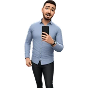 casual portrait of a man sticker