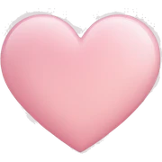 light pink love heart  sticker