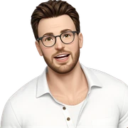 smiling boy in white shirt sticker