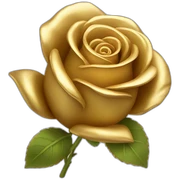 Gold rose sticker