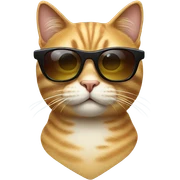 Cat with sunglasses sticker