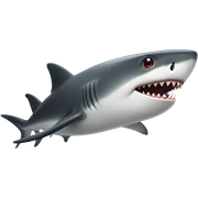Shark with a top hat sticker
