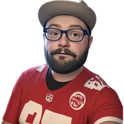 male in glasses and hat sticker