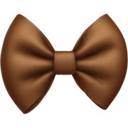 Brown bow sticker