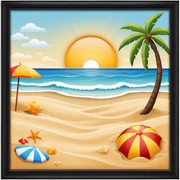 Beach sticker