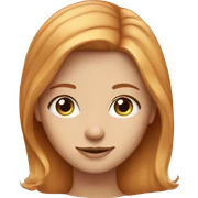long strawberry blonde haired girl with hazel eyes sticker