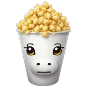 Popcorn-unicorn sticker