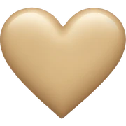 beige heart sticker